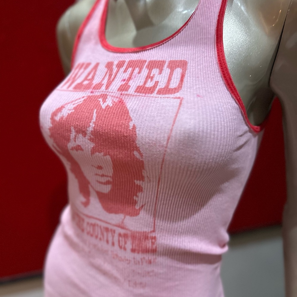 ⚡️JIM MORRISON Wanted Poster graffiti handmade original tank top (XS/S)